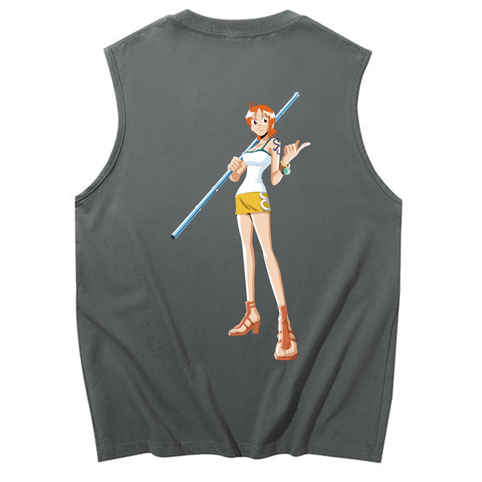 ワンピース ナミ ONE PIECE Nami コットン100％タンクトップ（背面プリント）